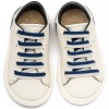 BabyWalker Βαπτιστικά παπούτσια Δερμάτινο δετό sneaker Λευκό -Μπλε  EXC.5294